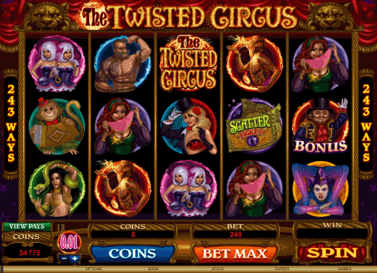 twistedcircus1 The Twisted Circus Pokies